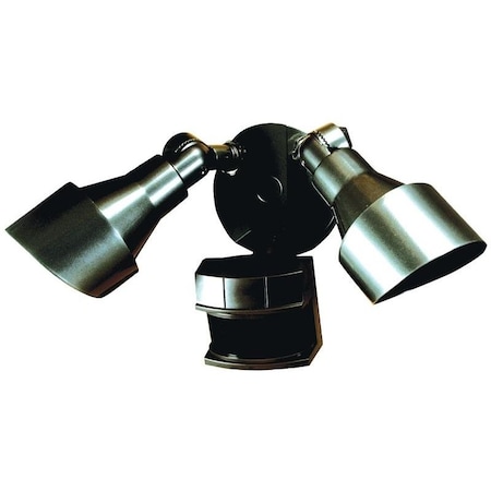 Heath-Zenith Dualbrite Series Security Light, 120 V, 200 W, 2Lamp, Halogen Lamp, MetalPlastic Fixture HZ-5597-BZ